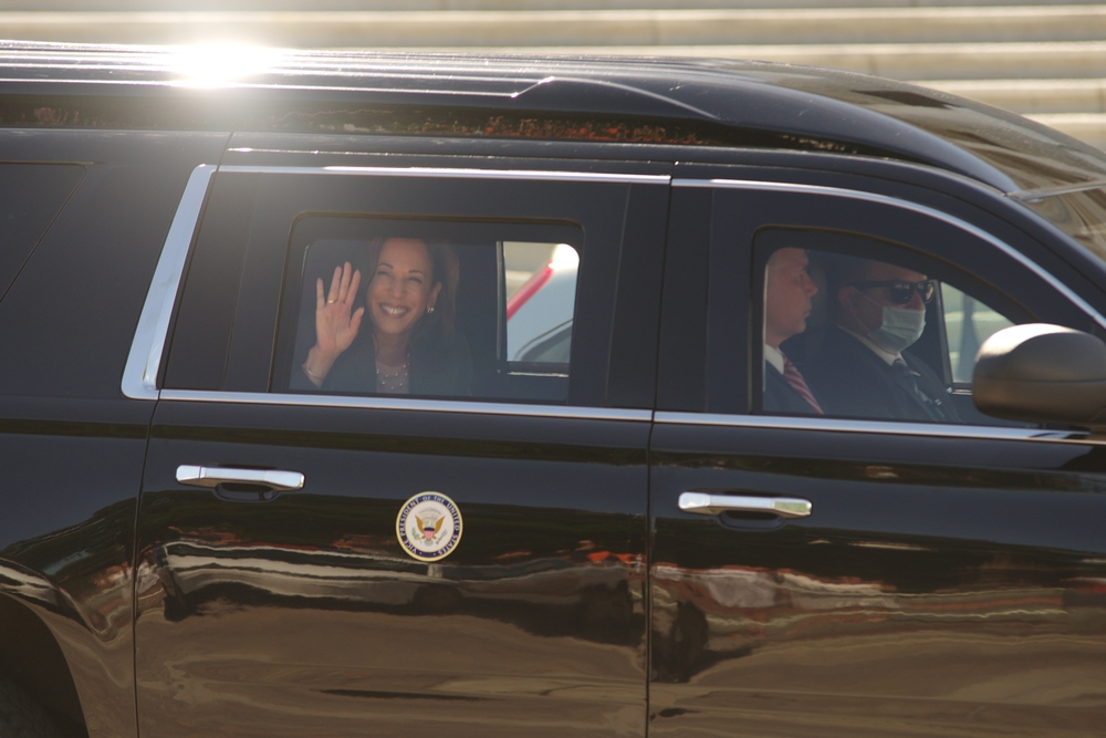 Kamala Harris in the car